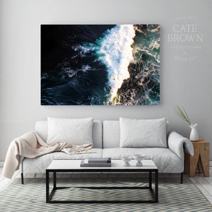 Cate Brown Photo Canvas / 16"x24" / None (Print Only) Beavertail #1  //  Aerial Photography Made to Order Ocean Fine Art