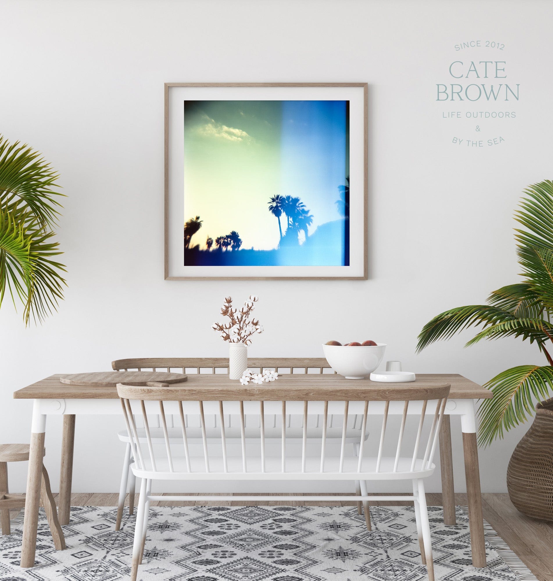 Cate Brown Photo Fine Art Print / 8"x8" / None (Print Only) Baja Palms #2  //  Film Photography Made to Order Ocean Fine Art