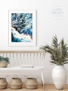Cate Brown Photo Fine Art Print / 8"x12" / None (Print Only) Beavertail #5  //  Aerial Photography Made to Order Ocean Fine Art