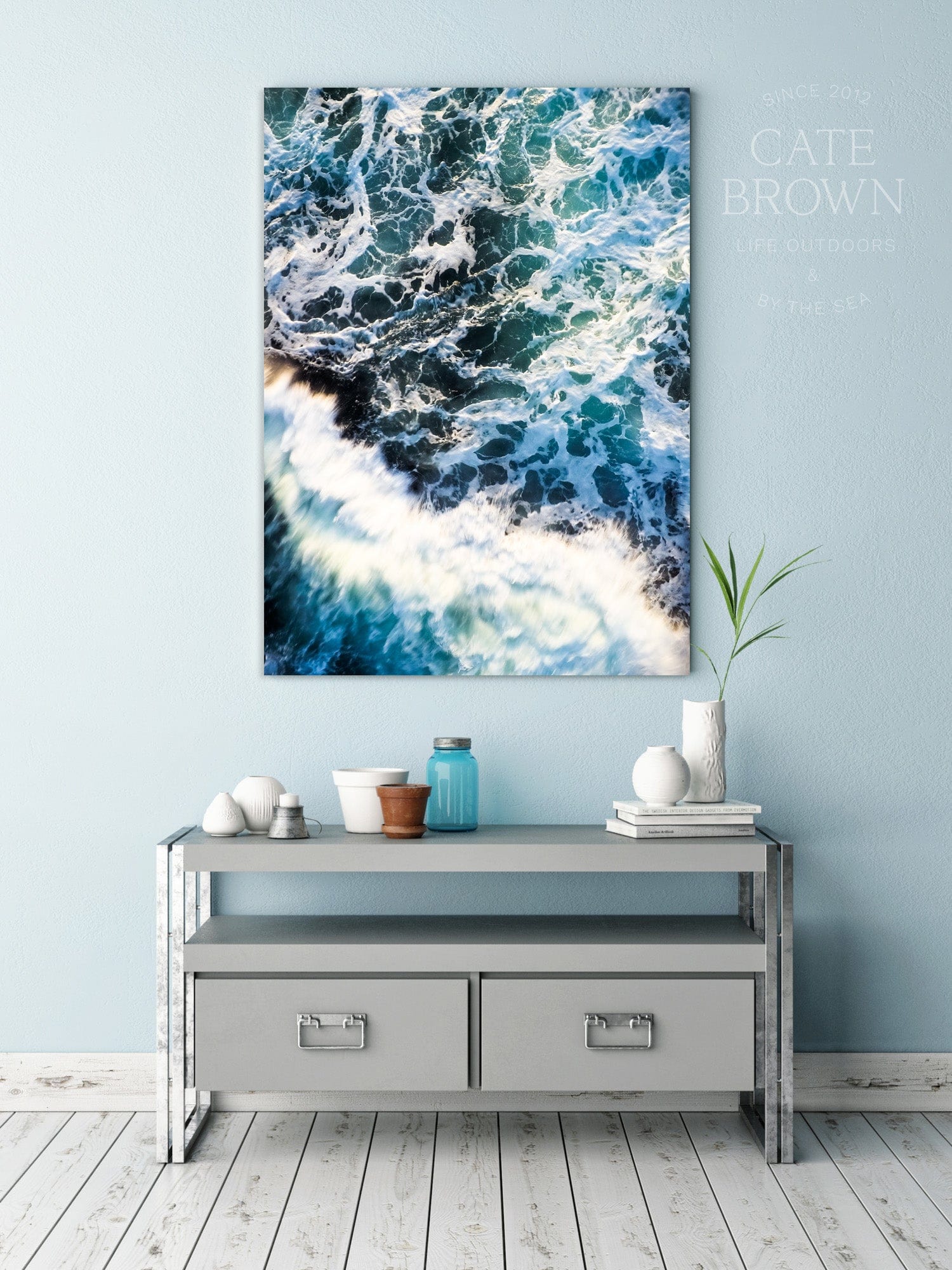 Cate Brown Photo Canvas / 16"x24" / None (Print Only) Beavertail #5  //  Aerial Photography Made to Order Ocean Fine Art