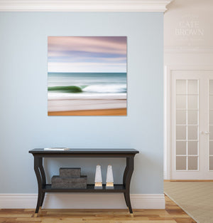 Cate Brown Photo Canvas / 16"x16" / None (Print Only) East Beach #3  //  Abstract Photography Made to Order Ocean Fine Art