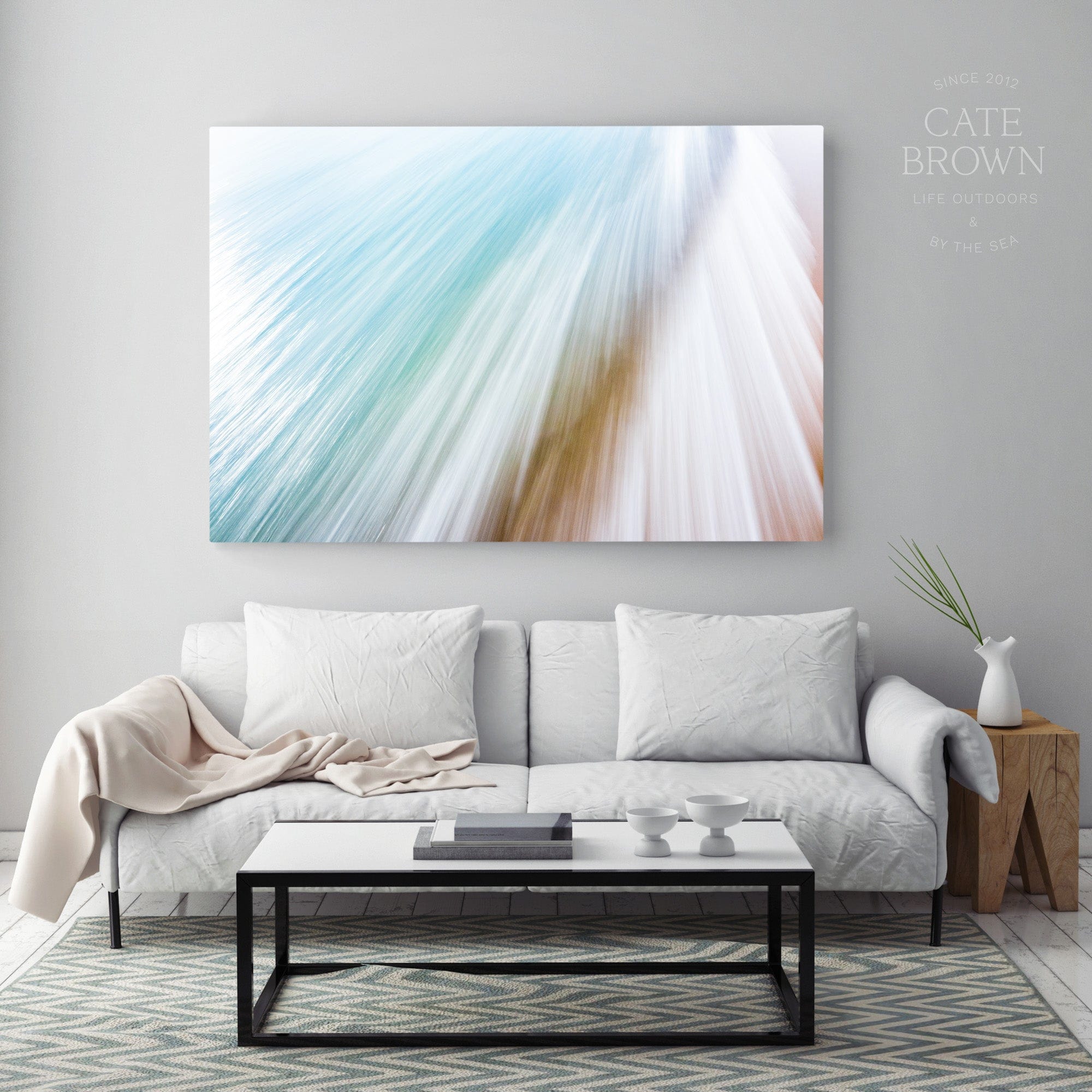 Cate Brown Photo Canvas / 16"x24" / None (Print Only) East Matunuck #3  //  Abstract Photography Made to Order Ocean Fine Art