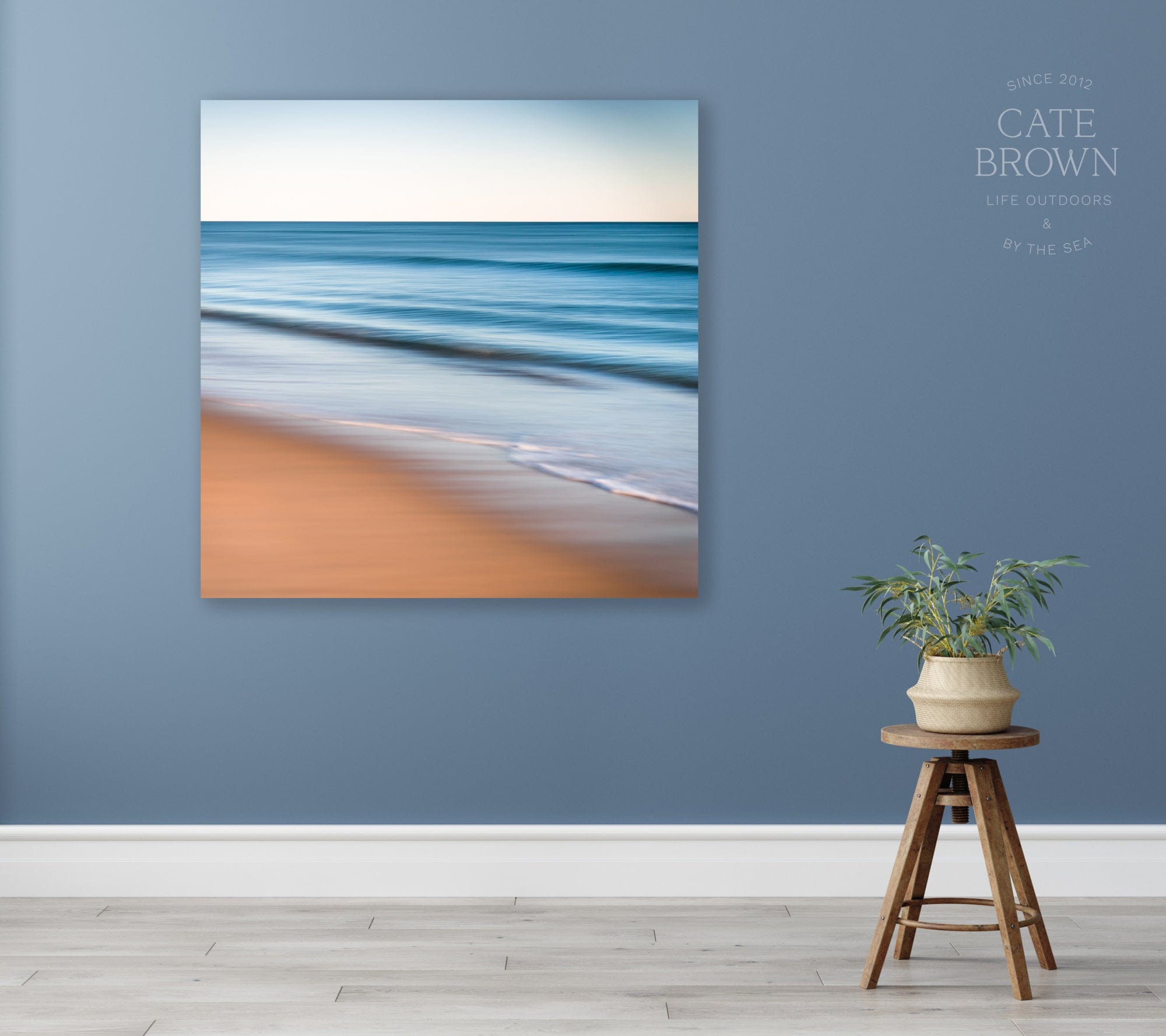 Cate Brown Photo Canvas / 16"x16" / None (Print Only) Green Hill #11  //  Abstract Photography Made to Order Ocean Fine Art