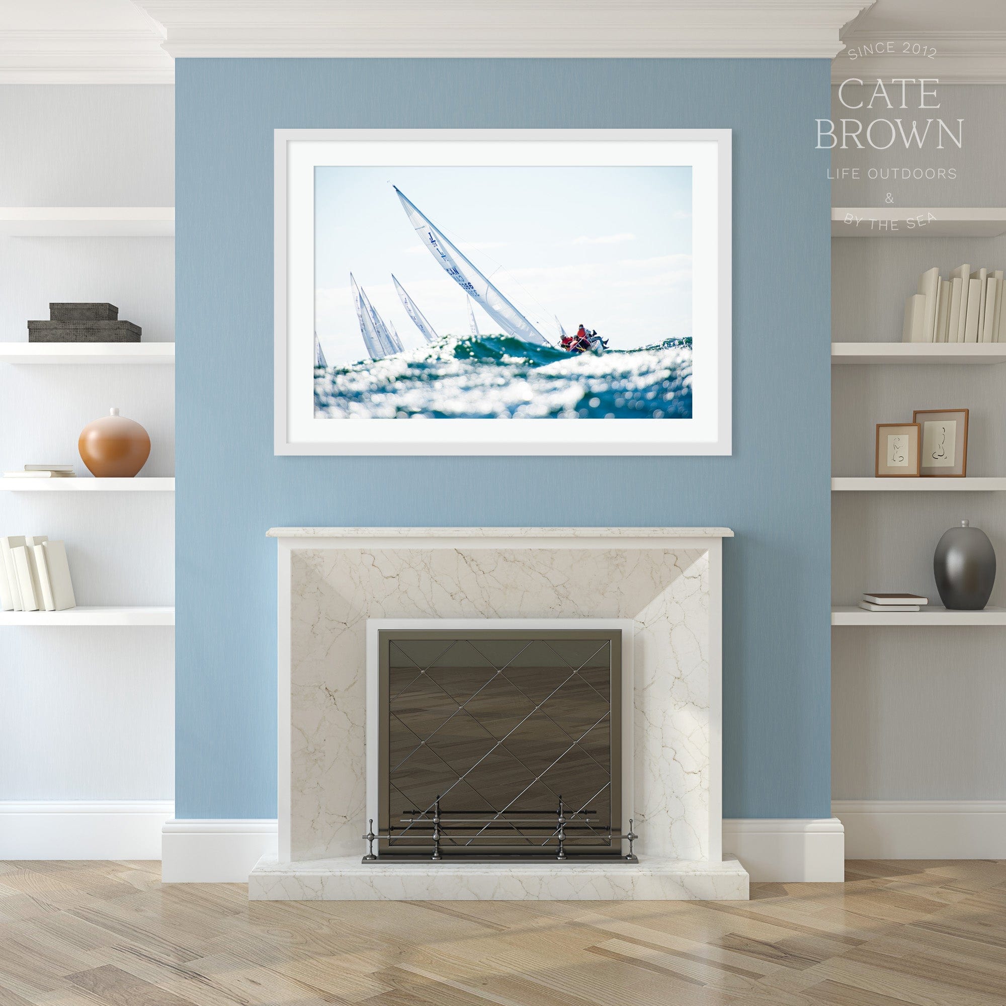 Cate Brown Photo Fine Art Print / 8"x12" / None (Print Only) J24s Rolling  //  Nautical Photography Made to Order Ocean Fine Art