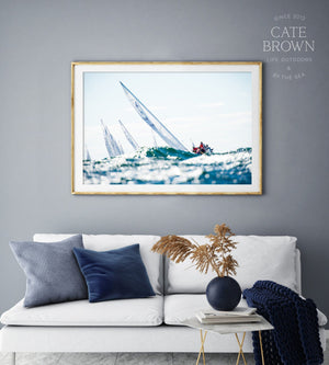 Cate Brown Photo J24s Rolling  //  Nautical Photography Made to Order Ocean Fine Art