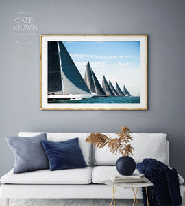 Cate Brown Photo Fine Art Print / 8"x12" / None (Print Only) J Class at the Start  //  Nautical Photography Made to Order Ocean Fine Art