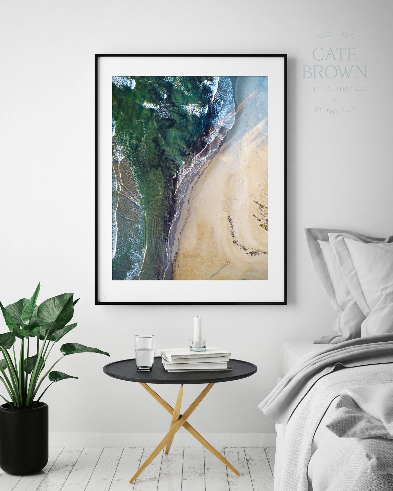 Cate Brown Photo Fine Art Print / 8"x12" / None (Print Only) Narragansett #2  //  Aerial Photography Made to Order Ocean Fine Art