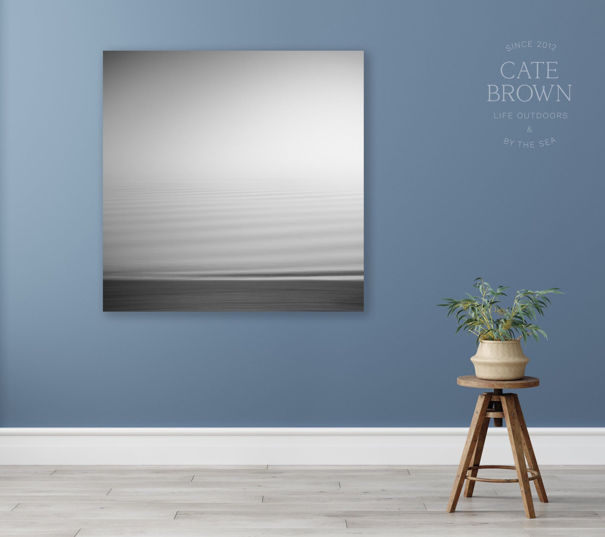 Cate Brown Photo Canvas / 16"x16" / None (Print Only) Pocomo in Silver  //  Abstract Photography Made to Order Ocean Fine Art