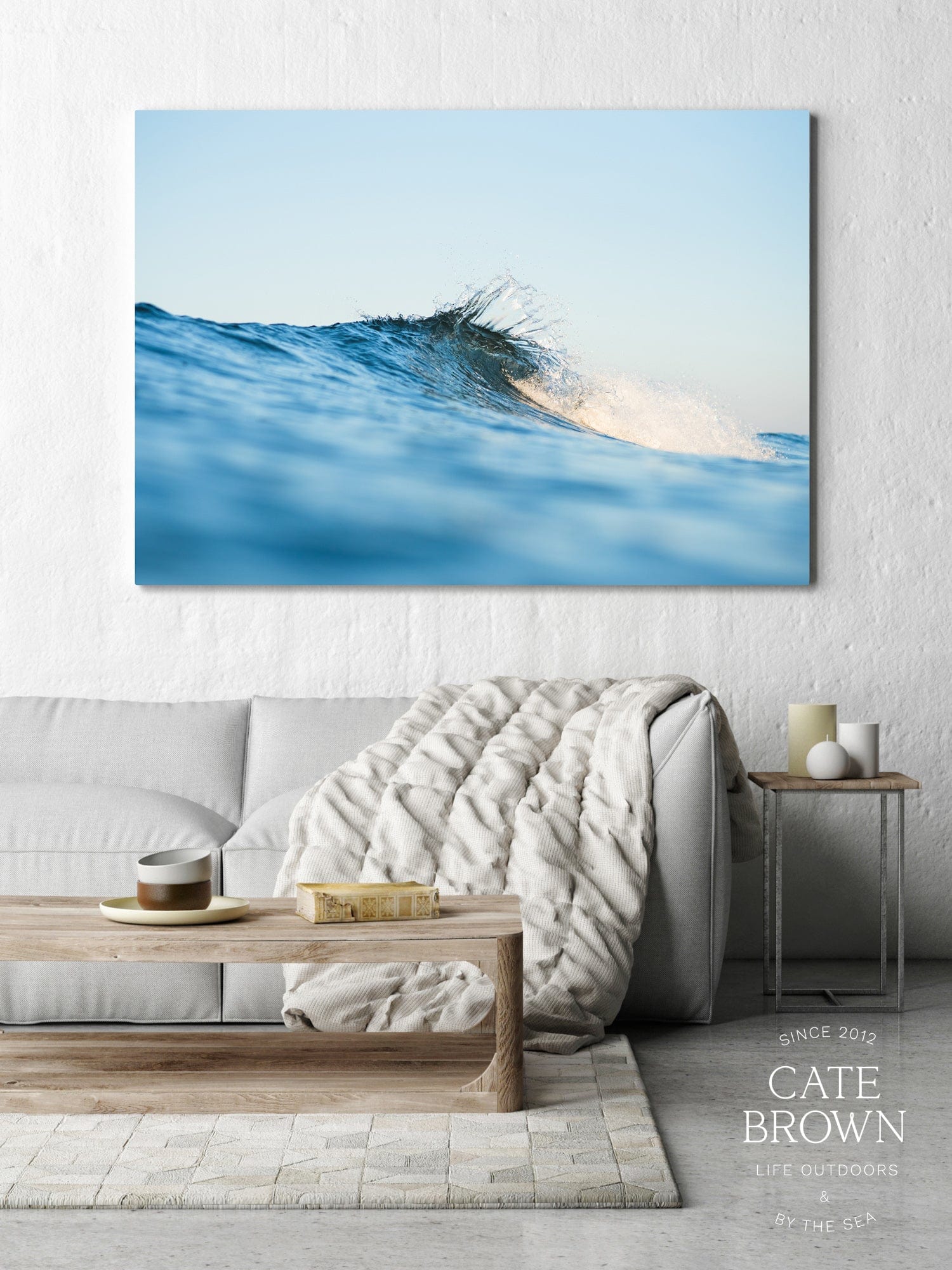 Cate Brown Photo Canvas / 16"x24" / None (Print Only) Pure Blue  //  Ocean Photography Made to Order Ocean Fine Art