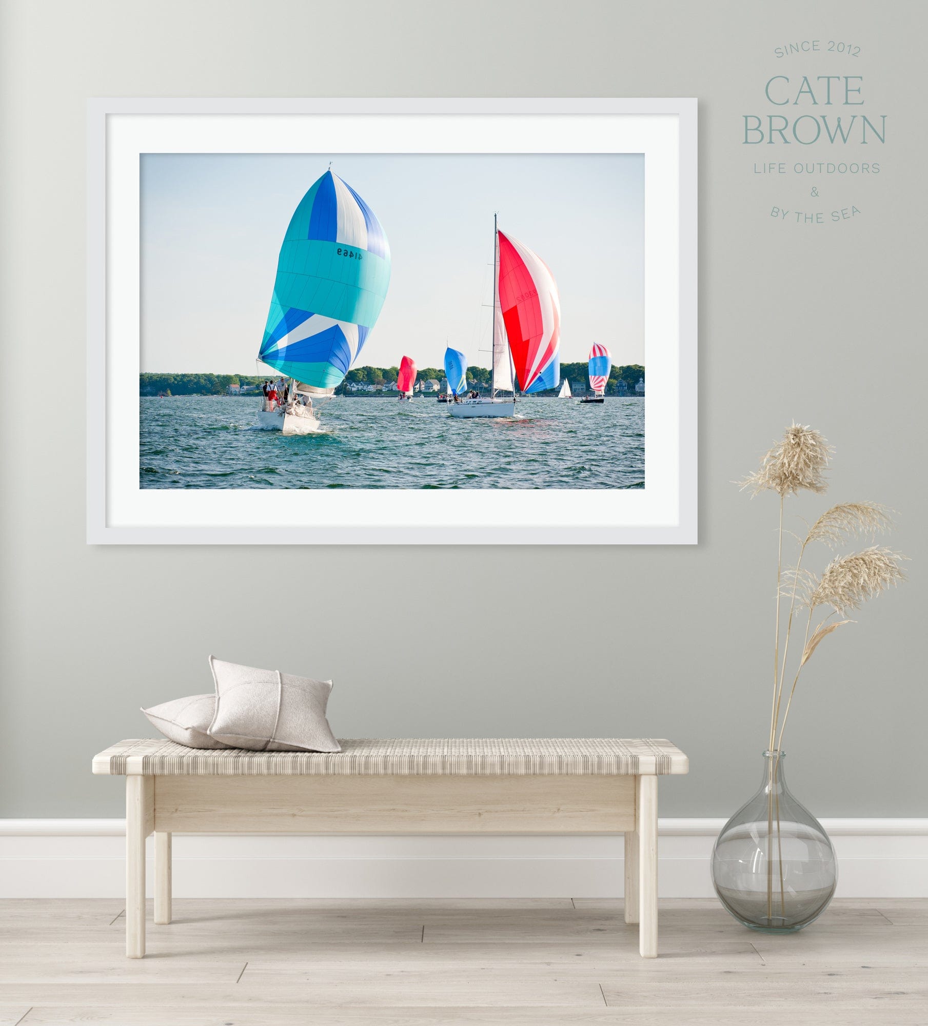 Cate Brown Photo Fine Art Print / 8"x12" / None (Print Only) Spinnakers at Wednesday Night  //  Nautical Photography Made to Order Ocean Fine Art