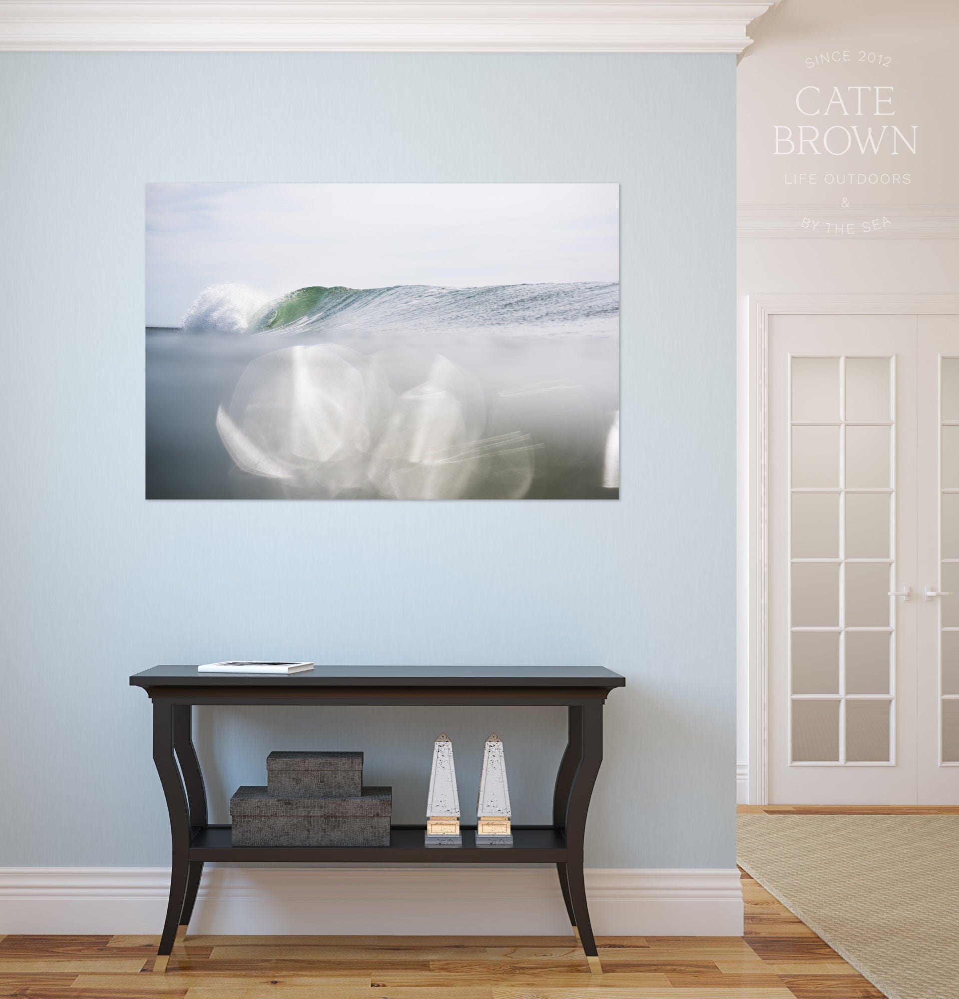 Cate Brown Photo Canvas / 16"x24" / None (Print Only) Summer Waves in Green  //  Ocean Photography Made to Order Ocean Fine Art