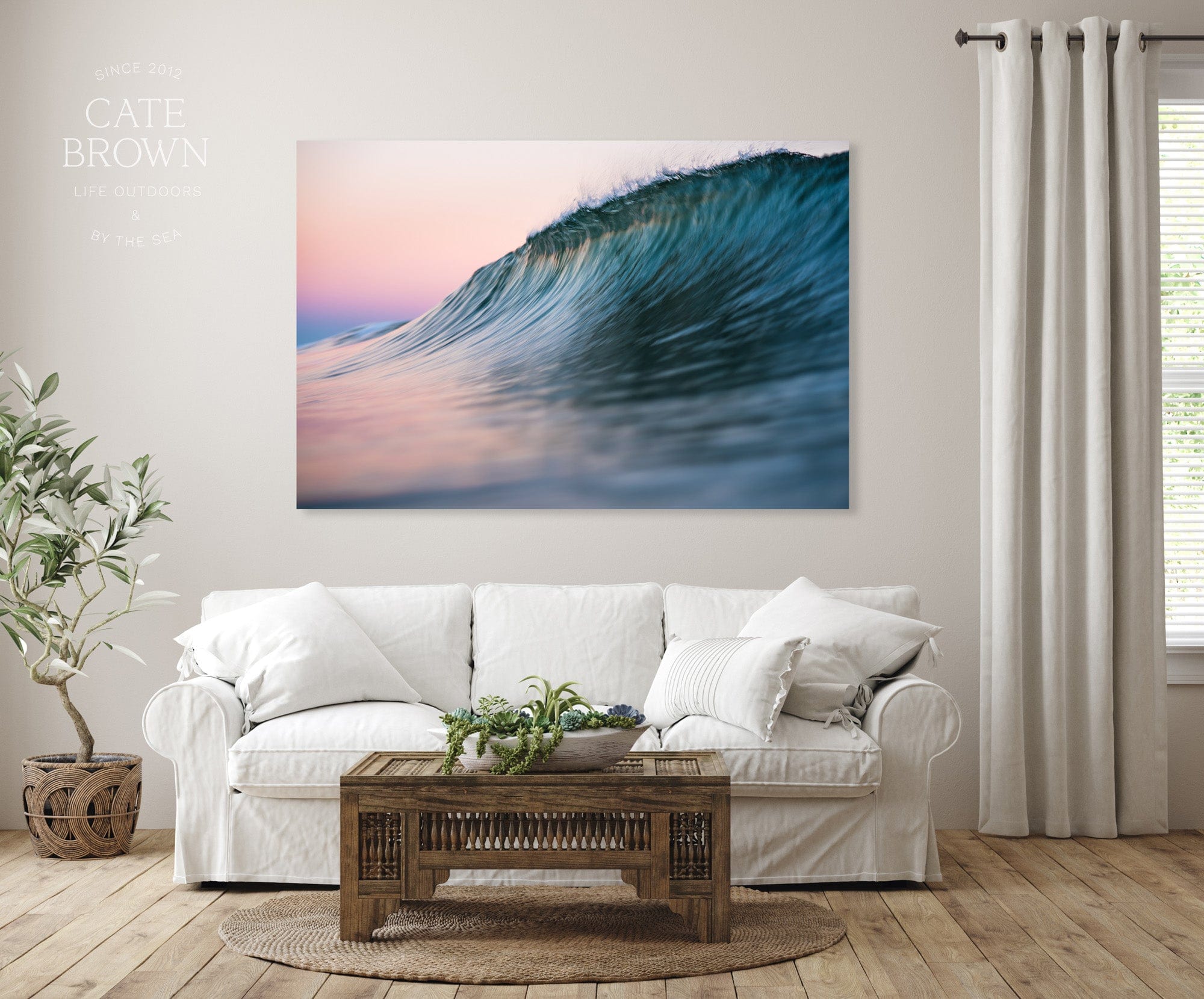 Cate Brown Photo Canvas / 16"x24" / None (Print Only) Sweeping Color  //  Ocean Photography Made to Order Ocean Fine Art