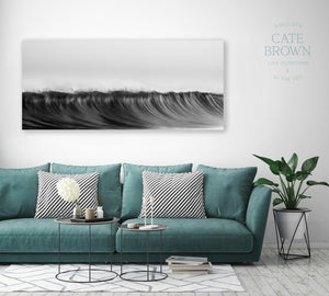 Cate Brown Photo Metal / 12"x27" / None (Print Only) Waves of Silver  //  Seascape Photography Made to Order Ocean Fine Art
