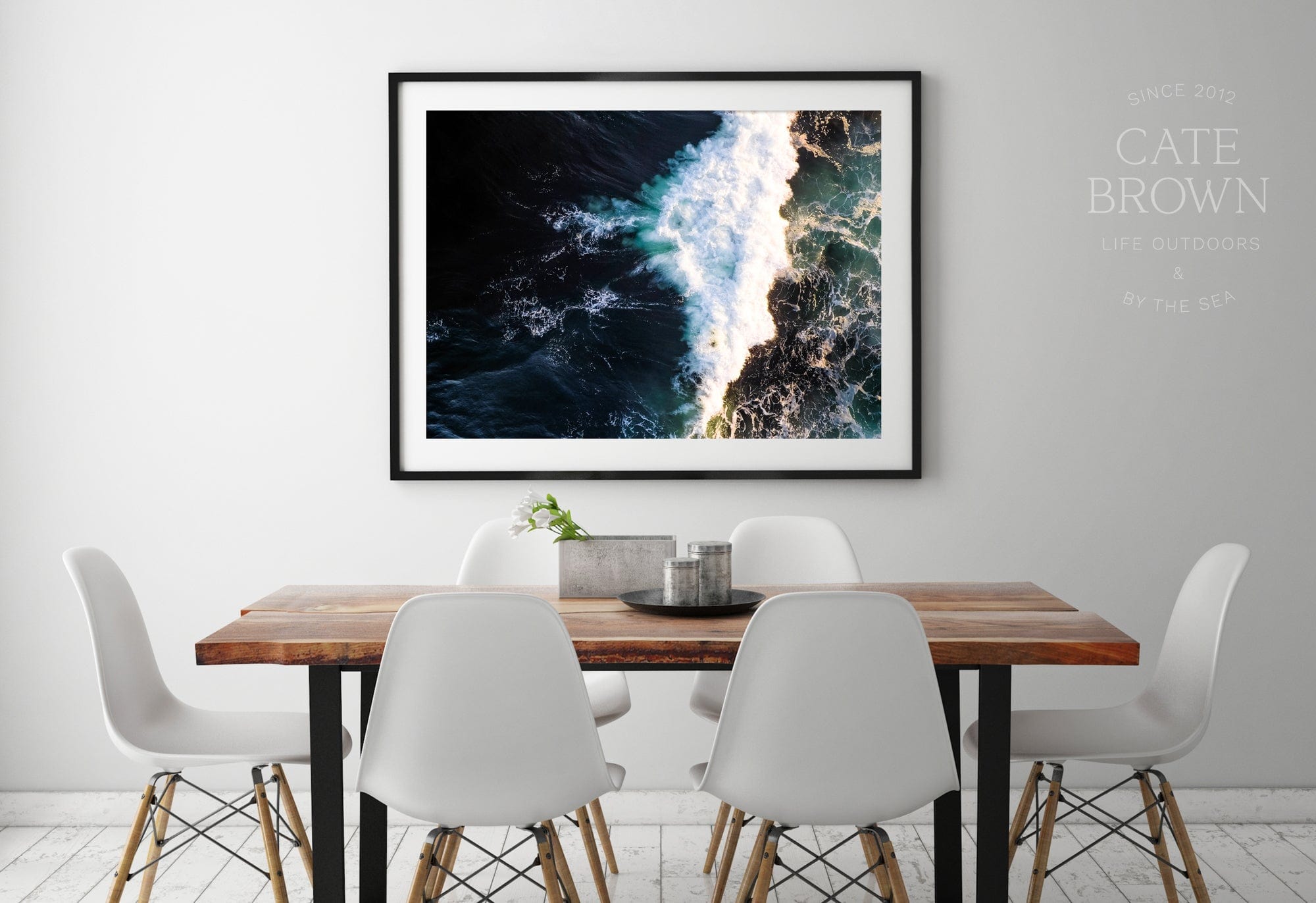 Cate Brown Photo Fine Art Print / 8"x12" / None (Print Only) Beavertail #1  //  Aerial Photography Made to Order Ocean Fine Art