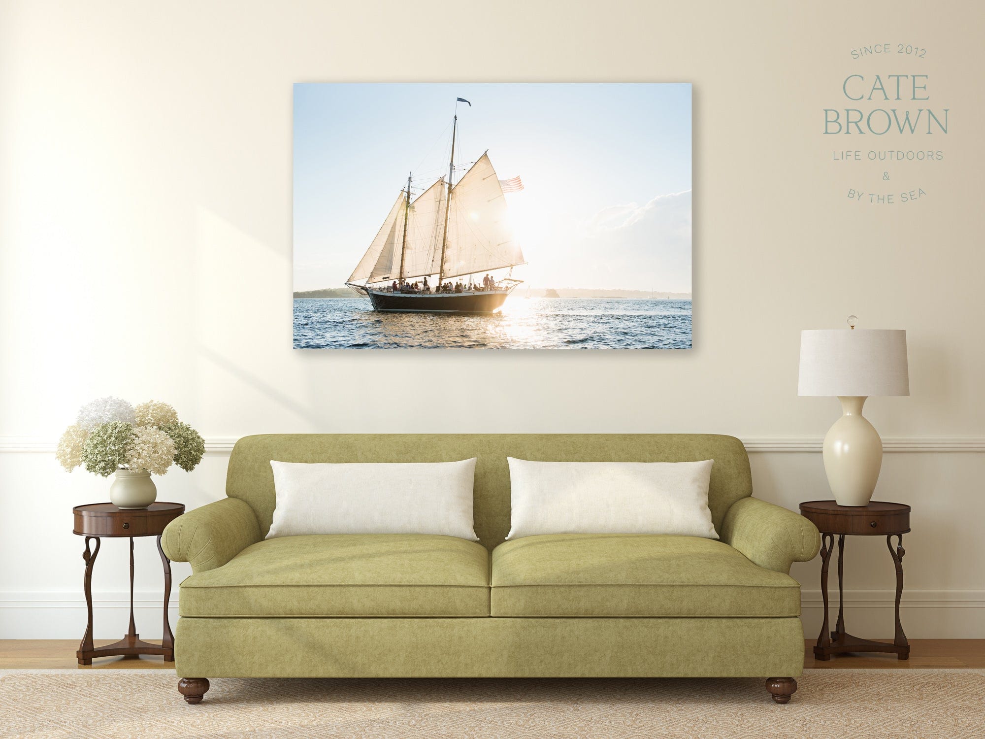 Cate Brown Photo Canvas / 16"x24" / None (Print Only) Aquidneck at Golden Hour  //  Nautical Photography Made to Order Ocean Fine Art
