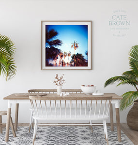 Cate Brown Photo Fine Art Print / 8"x8" / None (Print Only) Baja Palms #1  //  Film Photography Made to Order Ocean Fine Art
