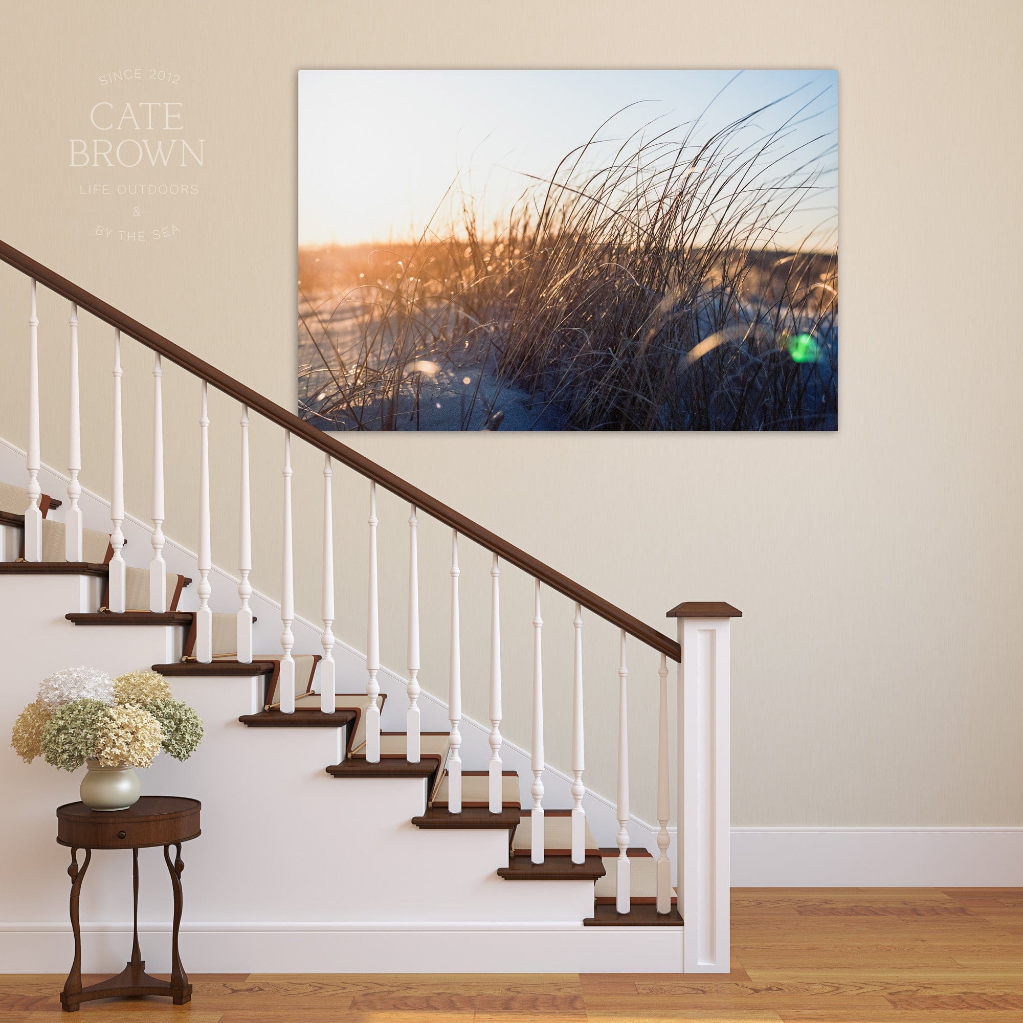 Cate Brown Photo Canvas / 16"x24" / None (Print Only) Beach Grass in Gold #1  //  Film Photography Made to Order Ocean Fine Art