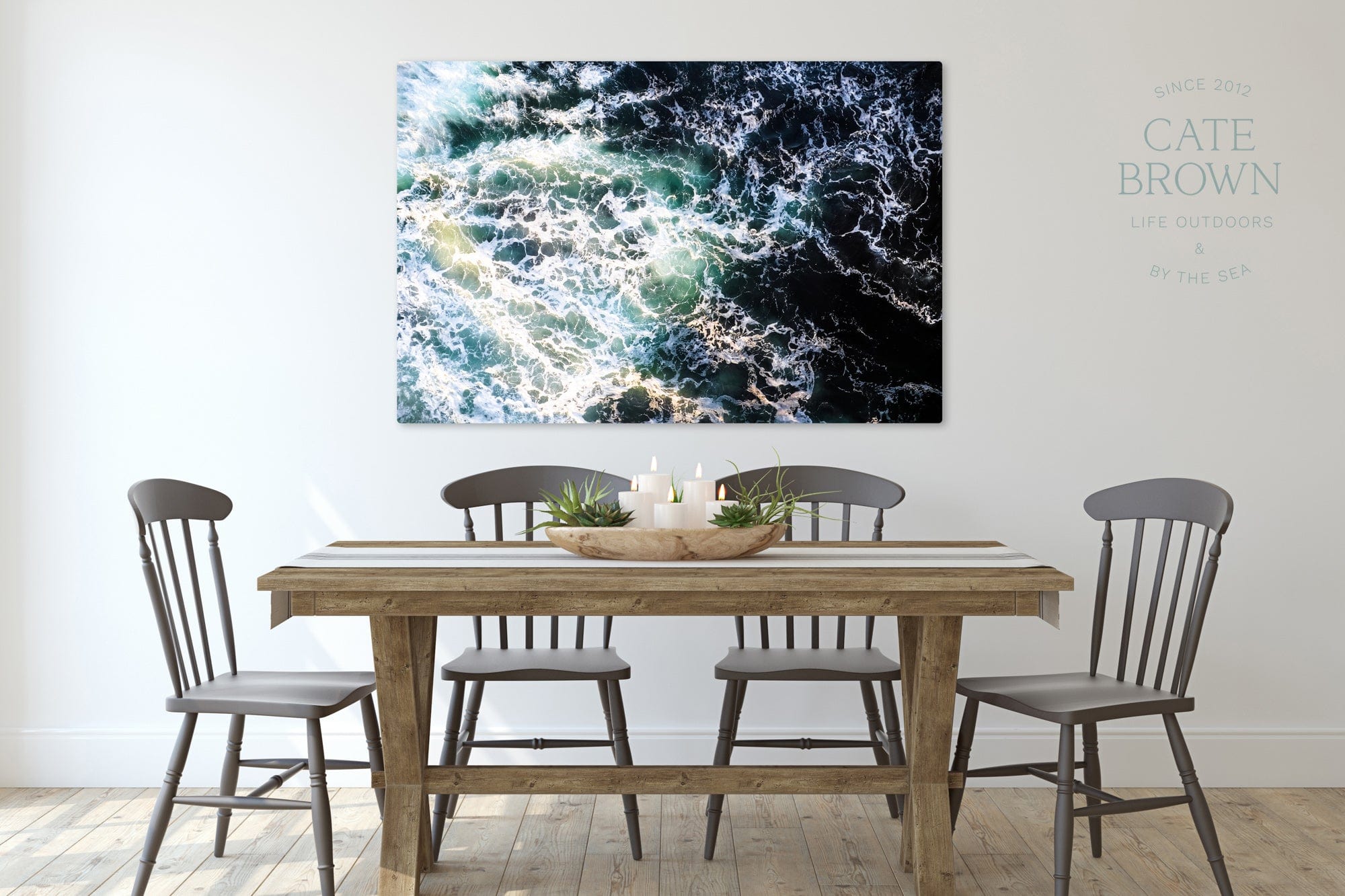 Cate Brown Photo Canvas / 16"x24" / None (Print Only) Beavertail #7  //  Aerial Photography Made to Order Ocean Fine Art