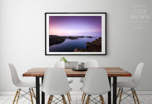 Cate Brown Photo Fine Art Print / 8"x12" / None (Print Only) Beavertail at Sunrise  //  Seascape Photography Made to Order Ocean Fine Art