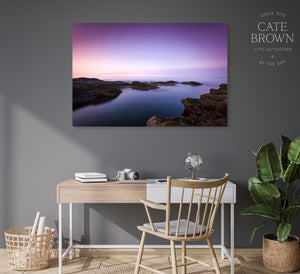 Cate Brown Photo Canvas / 16"x24" / None (Print Only) Beavertail at Sunrise  //  Seascape Photography Made to Order Ocean Fine Art