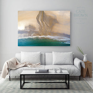 Cate Brown Photo Canvas / 16"x24" / None (Print Only) Bonnet #1  //  Aerial Photography Made to Order Ocean Fine Art