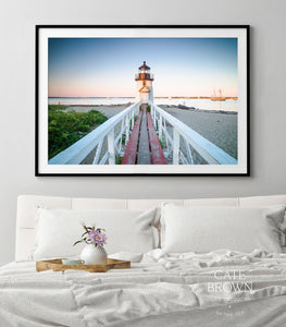 Cate Brown Photo Fine Art Print / 8"x12" / None (Print Only) Brant Point Light at Dusk  //  Landscape Photography Made to Order Ocean Fine Art