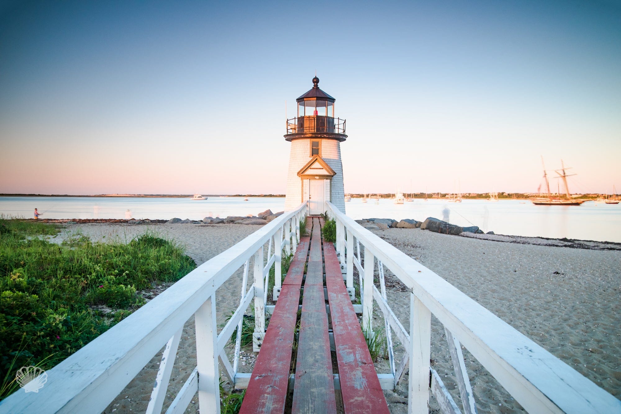Cate Brown Photo Brant Point Light at Dusk  //  Landscape Photography Made to Order Ocean Fine Art