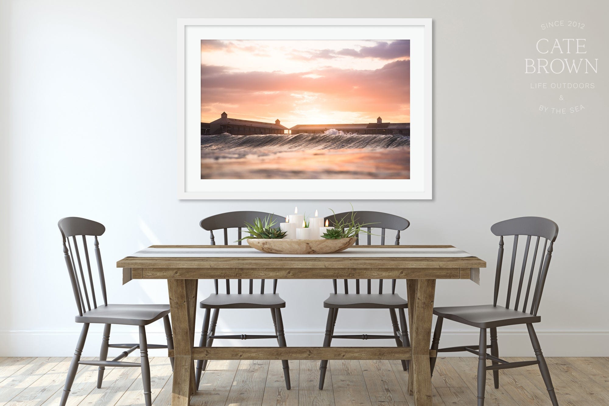 Cate Brown Photo Fine Art Print / 8"x12" / None (Print Only) Cabana Sunset  //  Seascape Photography Made to Order Ocean Fine Art