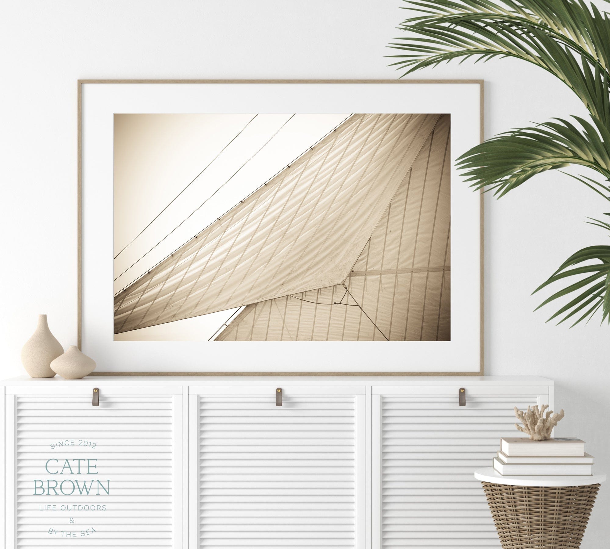 Cate Brown Photo Fine Art Print / 8"x12" / None (Print Only) Canvas Sails #2  //  Nautical Photography Made to Order Ocean Fine Art