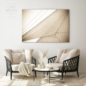 Cate Brown Photo Canvas / 16"x24" / None (Print Only) Canvas Sails #2  //  Nautical Photography Made to Order Ocean Fine Art