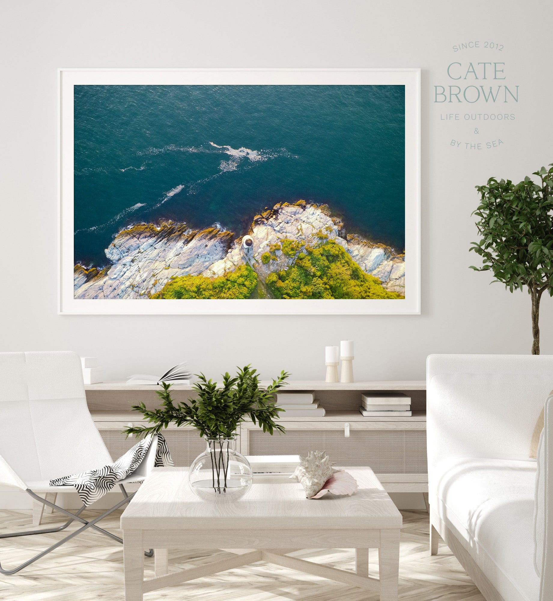 Cate Brown Photo Fine Art Print / 8"x12" / None (Print Only) Castle Hill  //  Aerial Photography Made to Order Ocean Fine Art