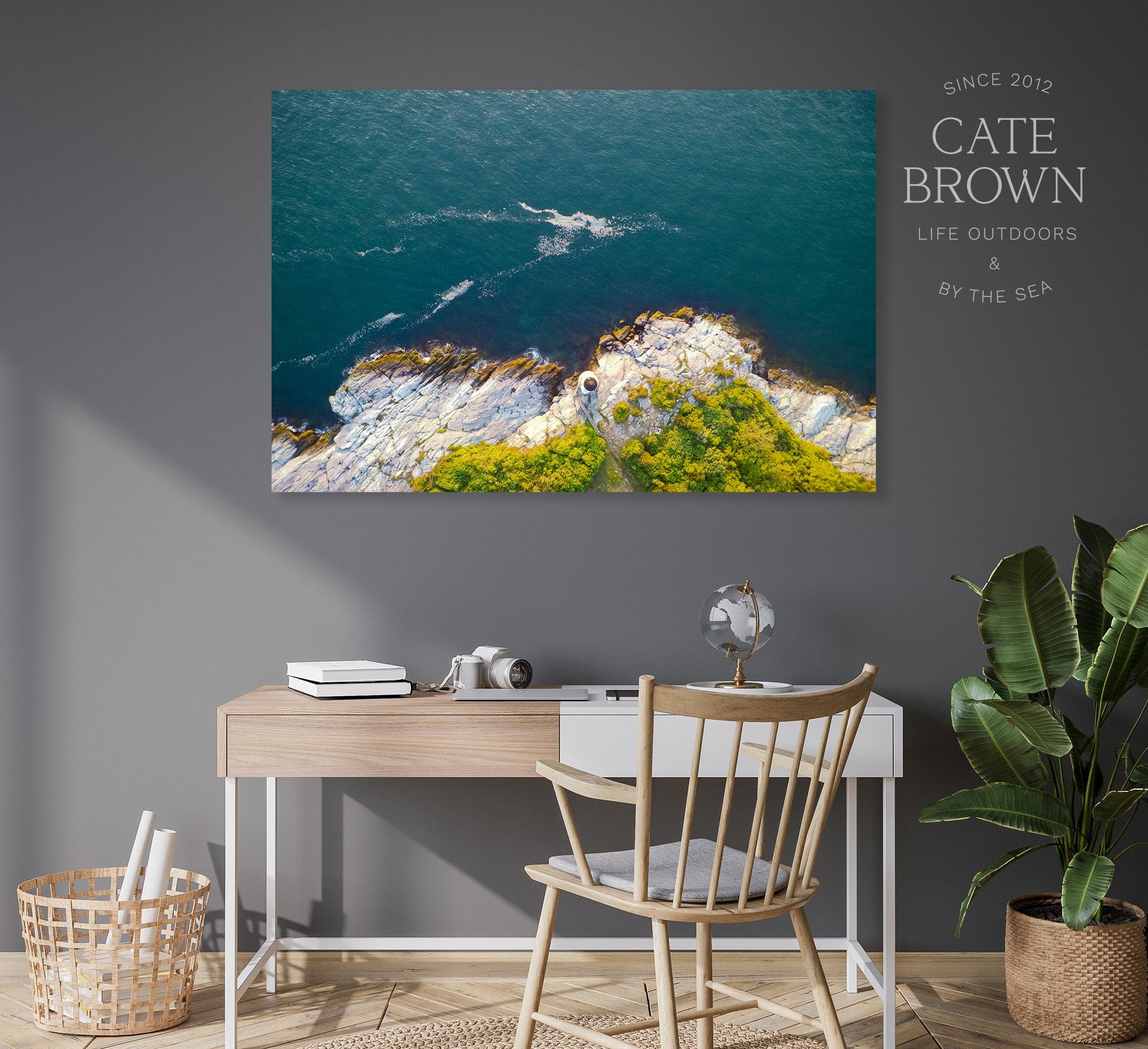 Cate Brown Photo Canvas / 16"x24" / None (Print Only) Castle Hill  //  Aerial Photography Made to Order Ocean Fine Art