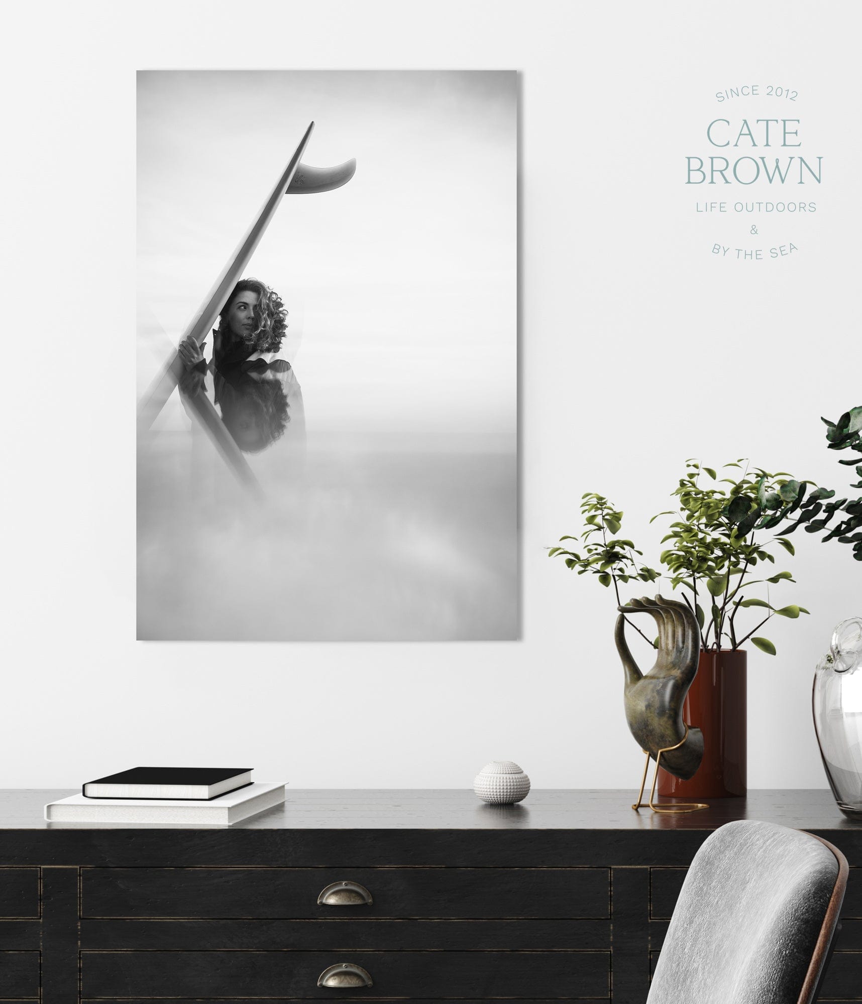 Cate Brown Photo Canvas / 16"x24" / None (Print Only) Claire Reflected #3  //  Surf Photography Made to Order Ocean Fine Art