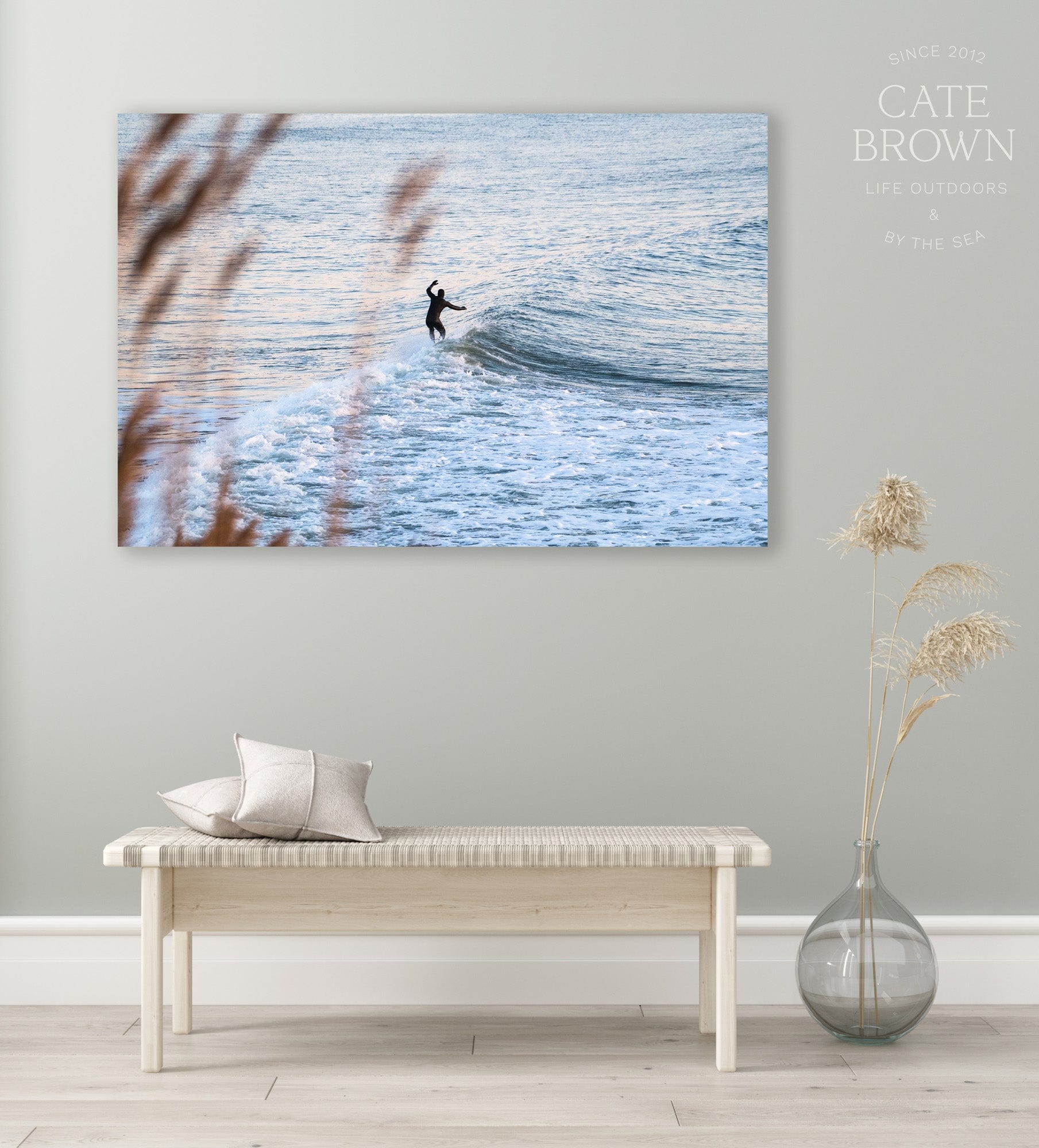 Cate Brown Photo Canvas / 16"x24" / None (Print Only) Curtis and the Reeds  //  Surf Photography Made to Order Ocean Fine Art