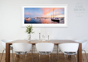 Cate Brown Photo Fine Art Print / 8"x20" / None (Print Only) Cuttyhunk Panoramic  //  Nautical Photography Made to Order Ocean Fine Art