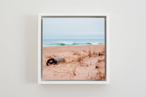 Cate Brown Photo Turquoise and Sand Ocean Waves // Framed Metal Print 10x10" // MULTIPLE Available Available Inventory Ocean Fine Art