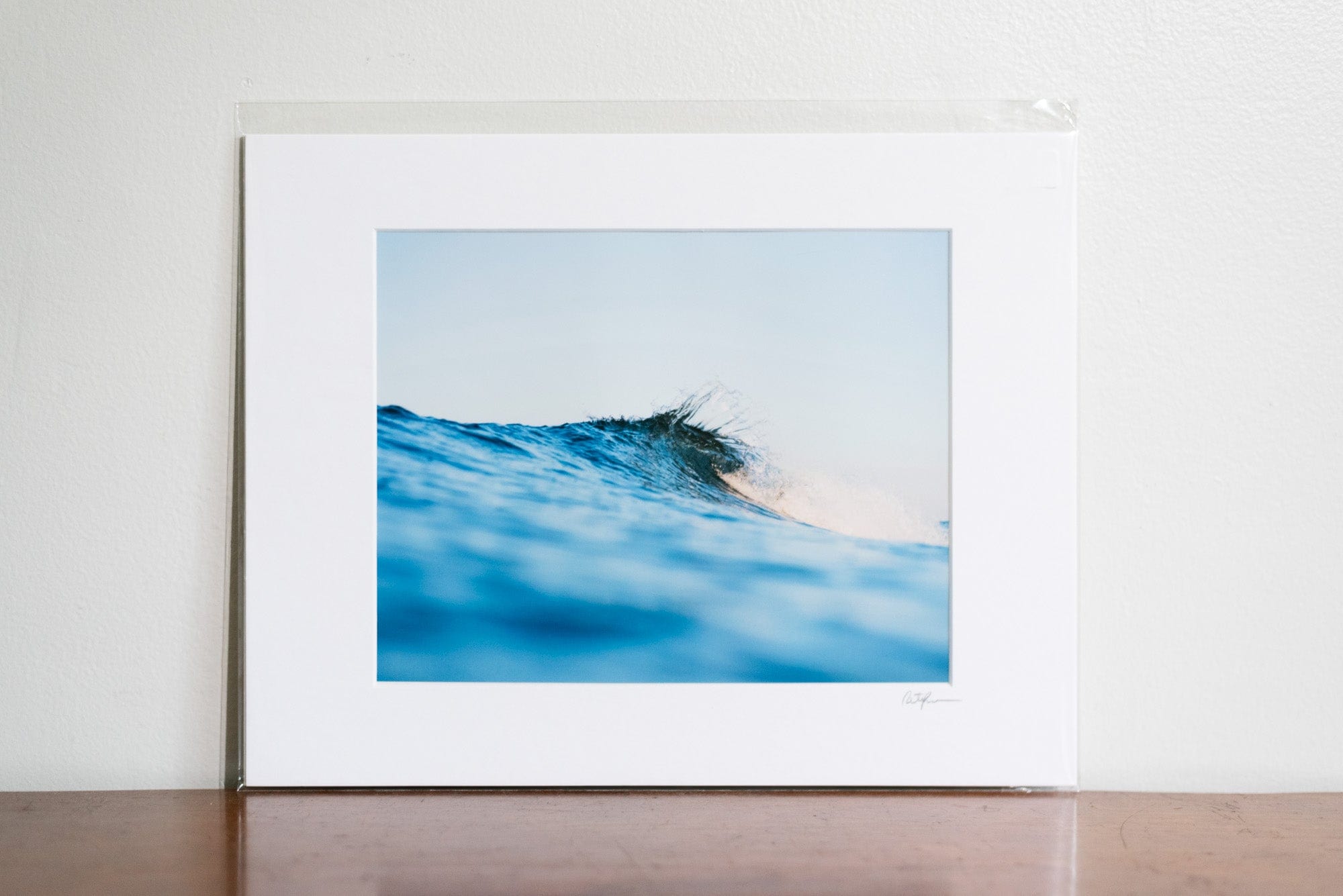 Cate Brown Photo Pure Blue // Matted Mini Print 11x14" Available Inventory Ocean Fine Art