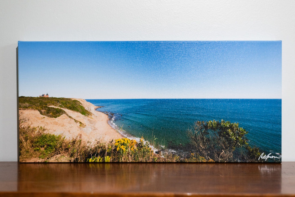 Cate Brown Photo Southeast Light Pano // Photo on Canvas 12x26" // Open Edition Available Inventory Ocean Fine Art