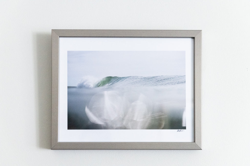 Summer Waves in Green // Framed Fine Art 13"x15" // Open Edition