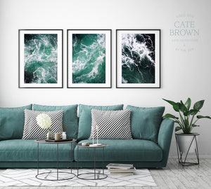 Cate Brown Photo Fine Art Print / 8"x12" / None (Print Only) Dark Waters #3  //  Aerial Photography Made to Order Ocean Fine Art