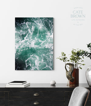 Cate Brown Photo Canvas / 16"x24" / None (Print Only) Dark Waters #1  //  Aerial Photography Made to Order Ocean Fine Art