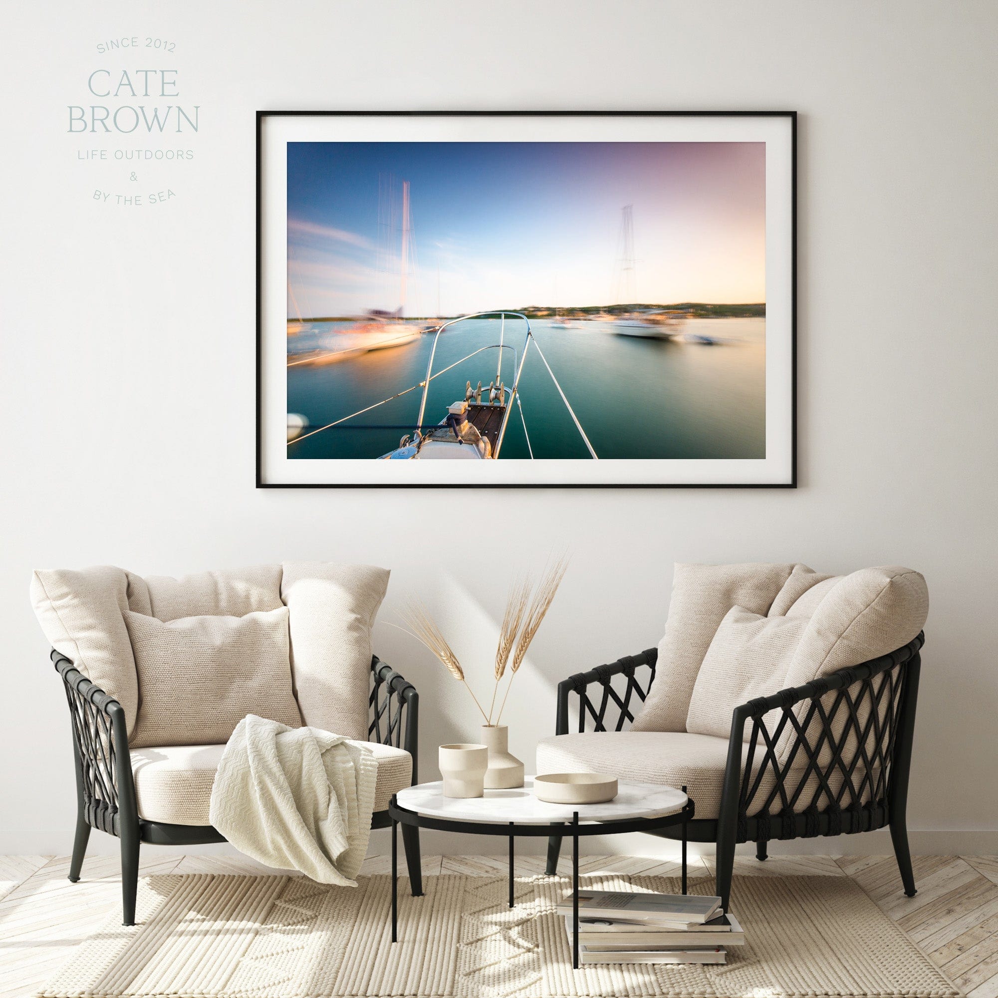 Cate Brown Photo Dusk in Cuttyhunk Harbor  //  Nautical Photography Made to Order Ocean Fine Art