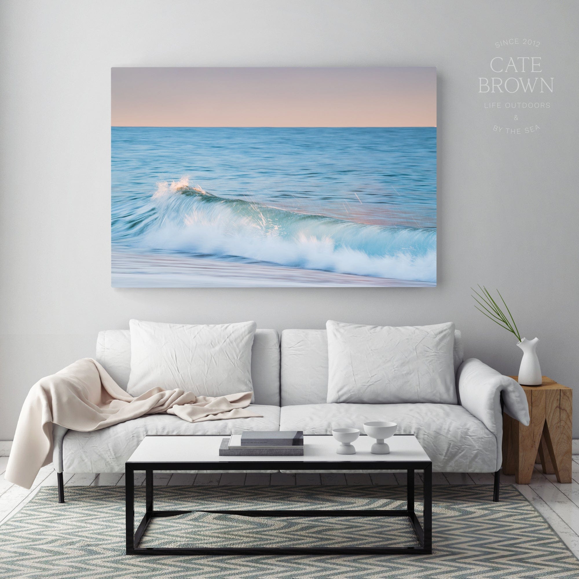 Cate Brown Photo Canvas / 16"x24" / None (Print Only) East Beach #13  //  Abstract Photography Made to Order Ocean Fine Art