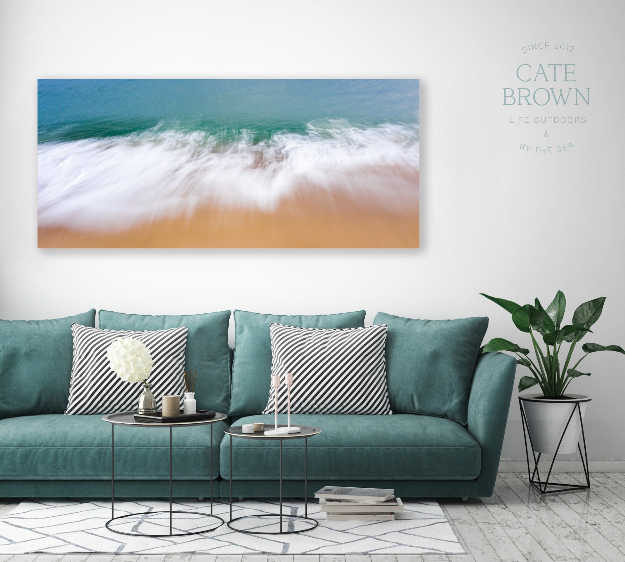 Cate Brown Photo Metal / 12"x27" / None (Print Only) East Beach #18  //  Abstract Photography Made to Order Ocean Fine Art
