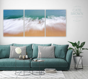 Cate Brown Photo Canvas Panels / 30"x67.5" / None (Print Only) East Beach #18  //  Abstract Photography Made to Order Ocean Fine Art