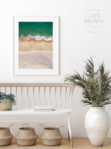Cate Brown Photo Fine Art Print / 8"x12" / None (Print Only) East Beach #1  //  Aerial Photography Made to Order Ocean Fine Art