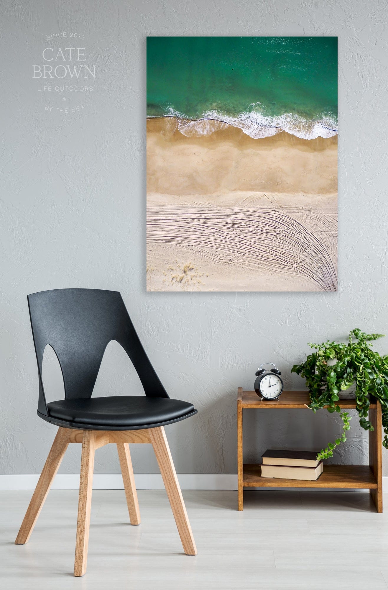 Cate Brown Photo Canvas / 16"x24" / None (Print Only) East Beach #1  //  Aerial Photography Made to Order Ocean Fine Art