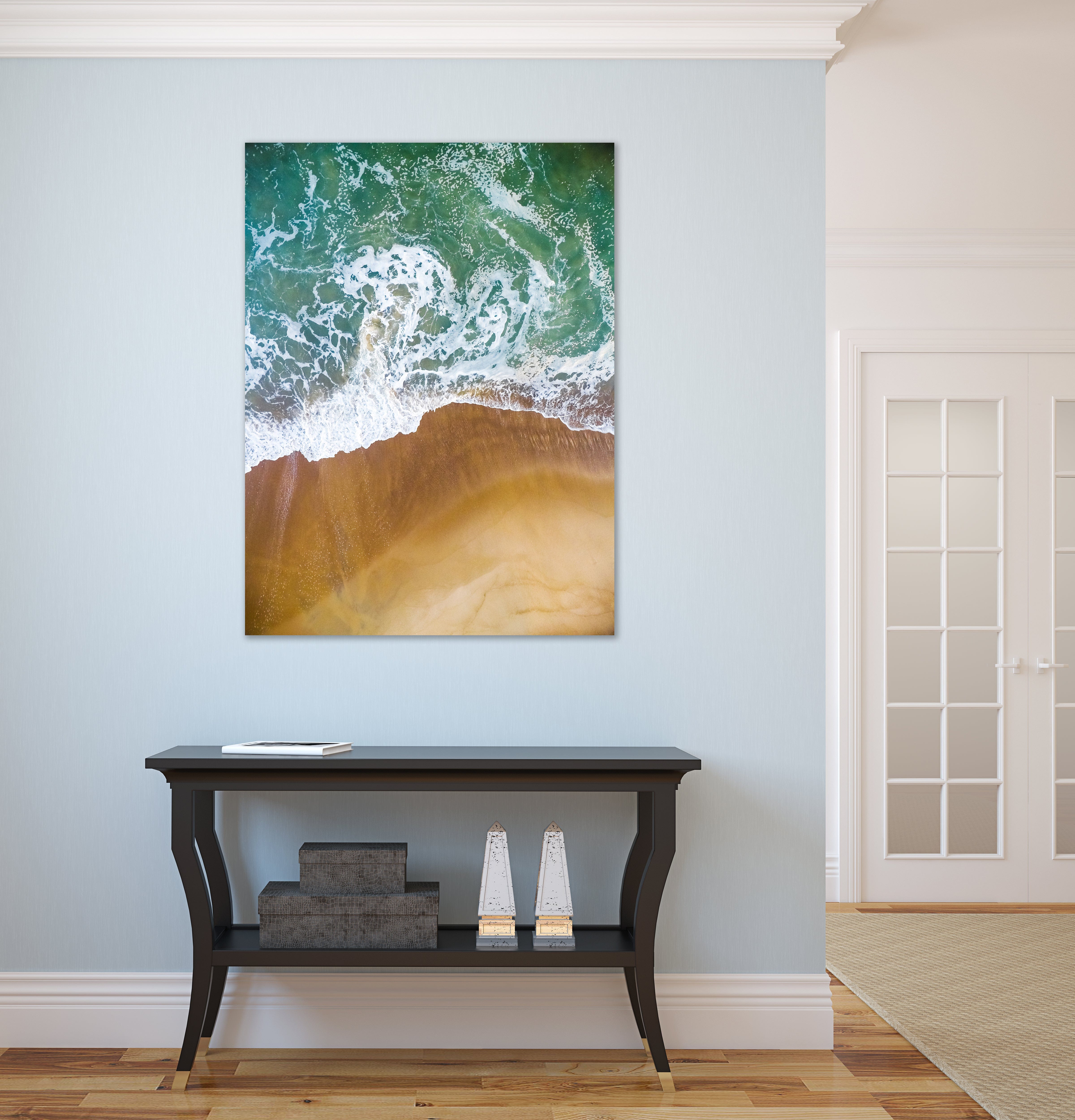 Cate Brown Photo Canvas / 16"x24" / None (Print Only) East Beach #10  //  Aerial Photography Made to Order Ocean Fine Art