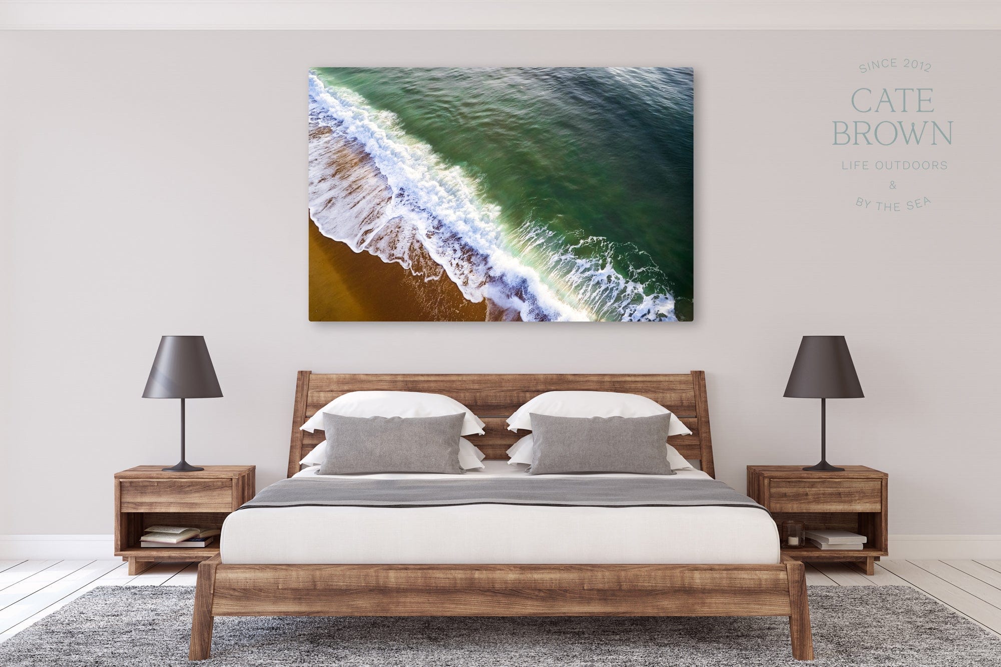 Cate Brown Photo Canvas / 16"x24" / None (Print Only) East Beach #12  //  Aerial Photography Made to Order Ocean Fine Art