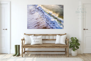 Cate Brown Photo Canvas / 16"x24" / None (Print Only) East Beach #13  //  Aerial Photography Made to Order Ocean Fine Art